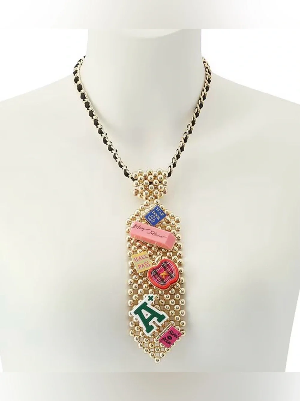 Betsey Johnson Tie Pendant necklace